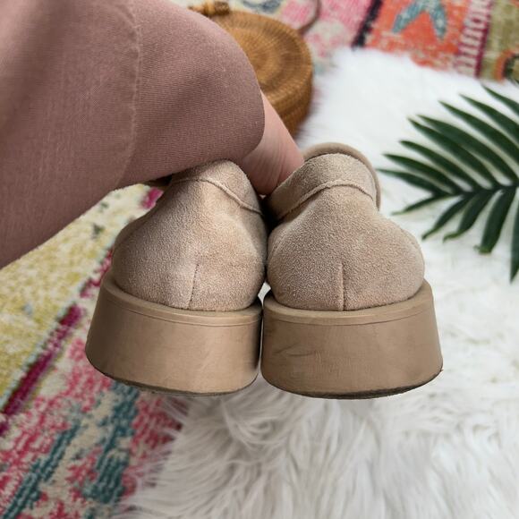 Dolce Vita Neutral Minimalist Chunky Platform Elias Dune Suede Leather Loafers 9 - Picture 7 of 9
